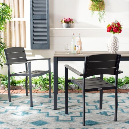 Safavieh Outdoor Living Gerhardt Chair - Grey, 2PK PAT4032A-SET2